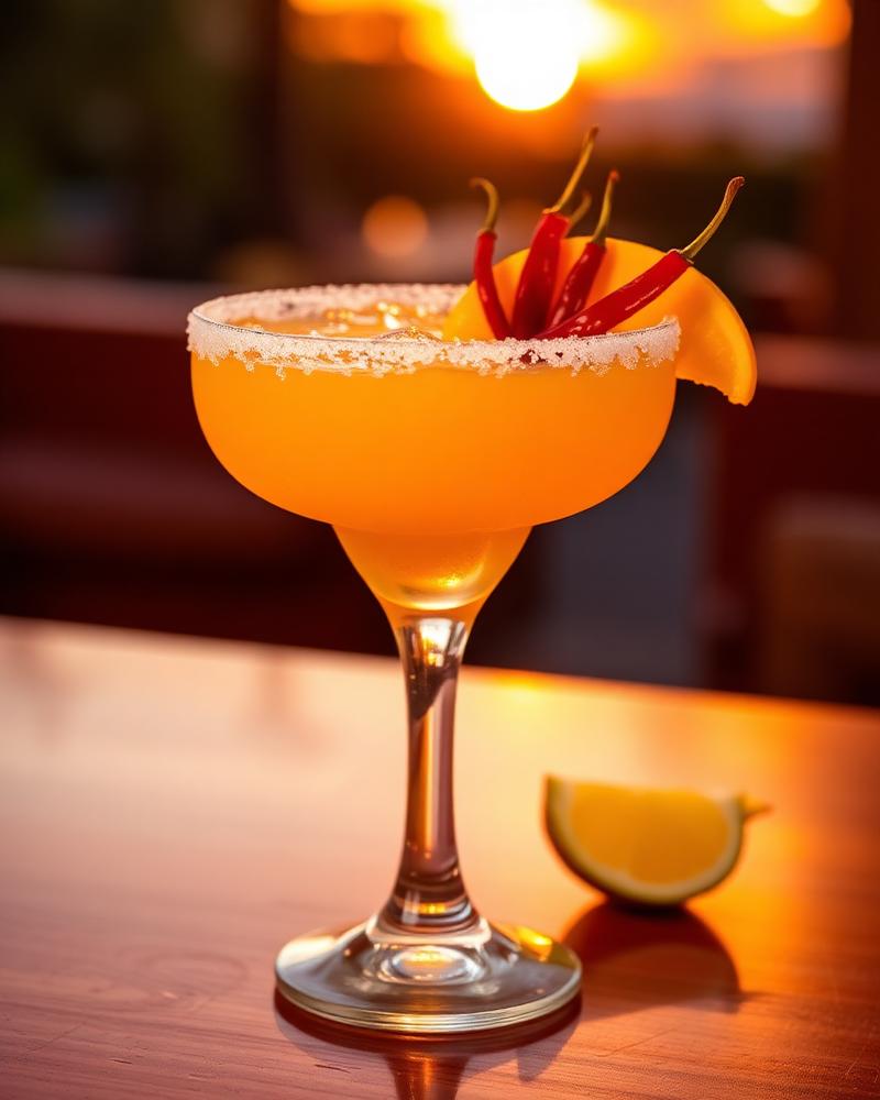 Virgin Spicy Mango Margarita mocktail