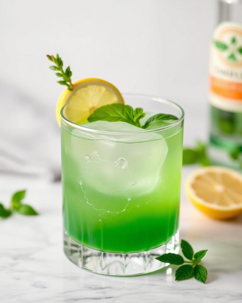 Virgin Gin Basil Smash mocktail